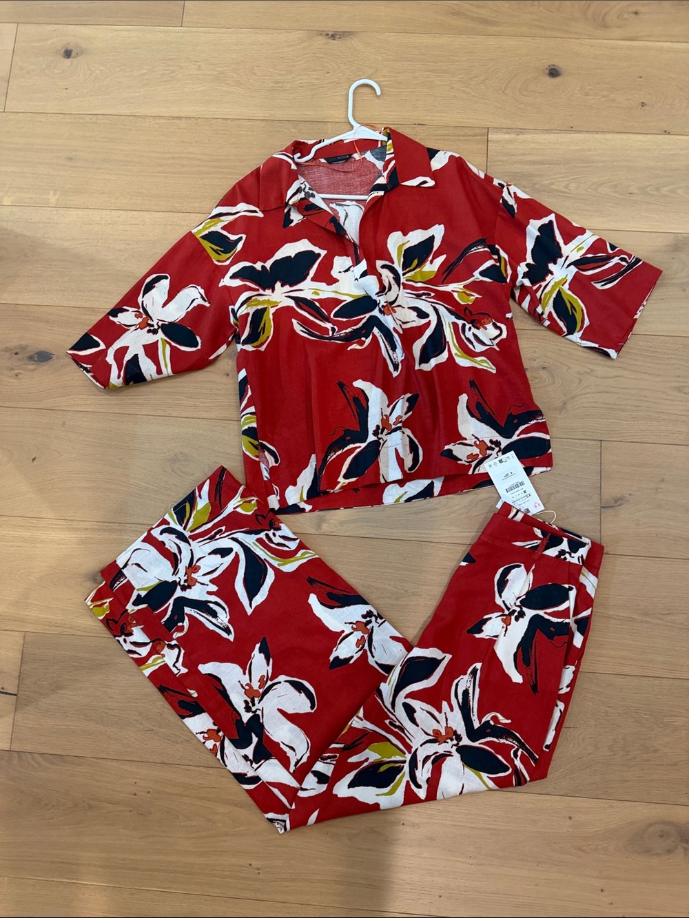 NWT Zara matching set linen